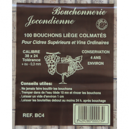 Bouchonnerie Jocondienne BC1/50 Bouchon Colaté Liège 45 x 24